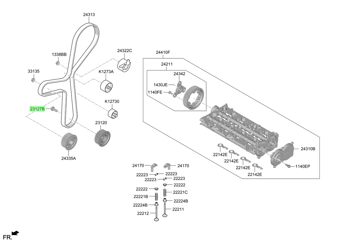 Perno Polea Cig. Original Para Kia Sorento 2020-2025