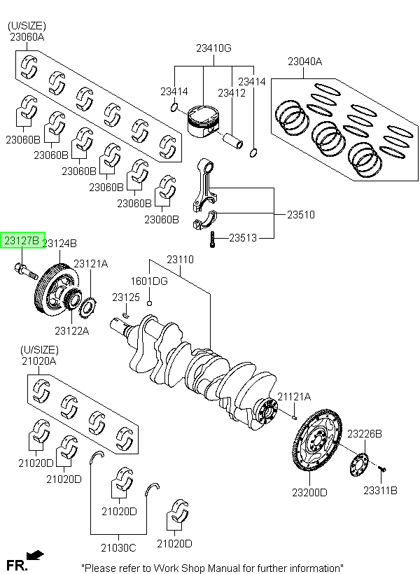 Perno Polea Cigüeñal Orig. Para Kia Frontier 2005-2011