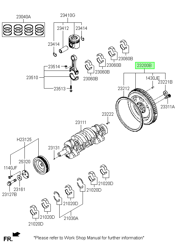 OEM 232004A500 catalogo