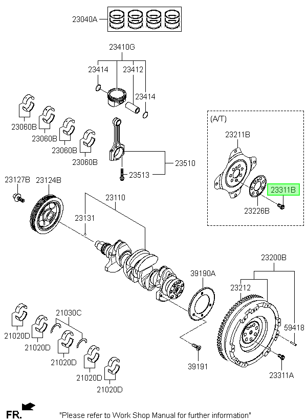 Perno Volante Motor Original Para Kia Soul 2011-2023