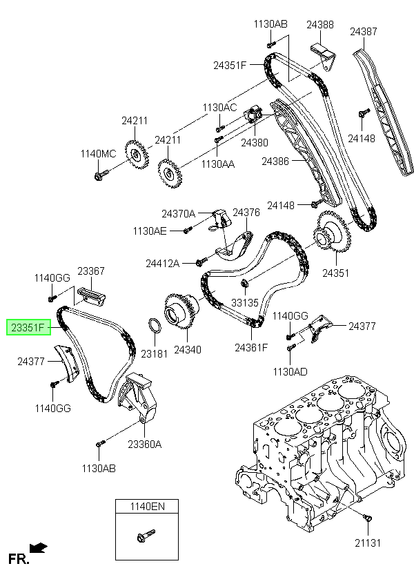 Cadena Distrib. Original Para Hyundai H1 2006-2025