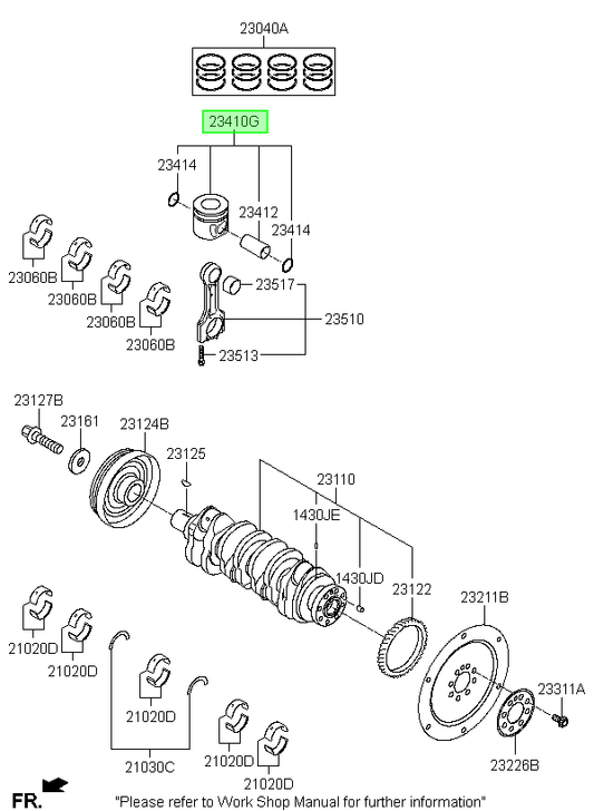 Piston Con Pasador Orig. Para Hyundai Tucson 2011-2014