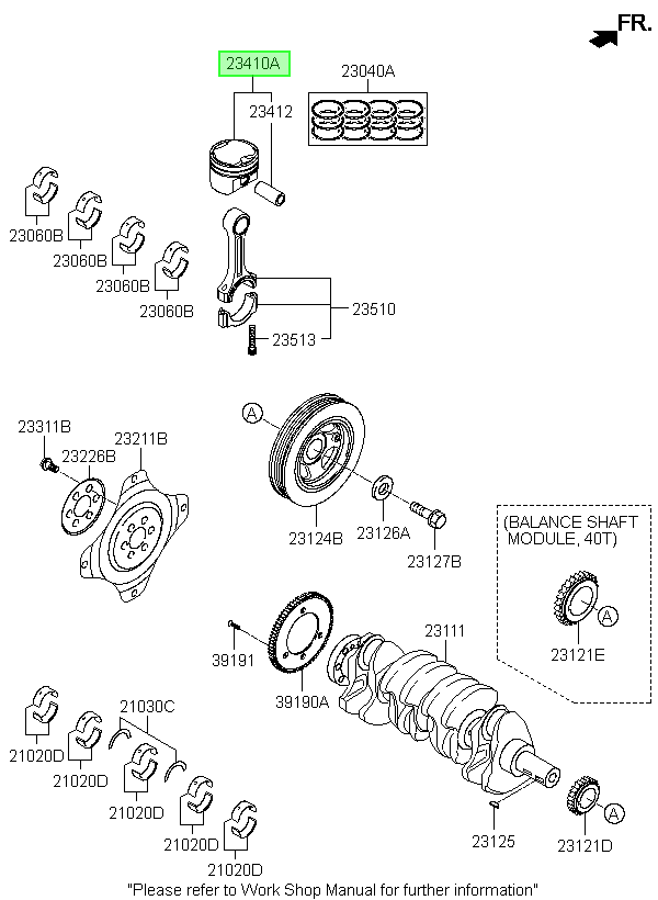 Pistón Original Para Kia Optima 2010-2021