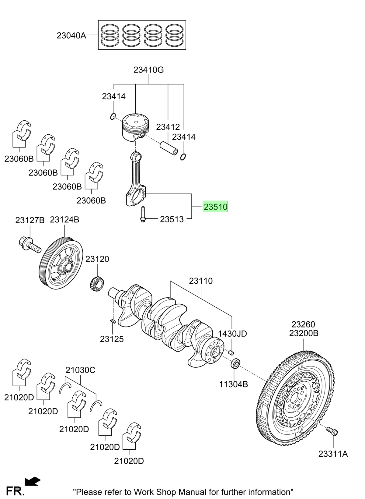 Biela Motor Original Para Hyundai Creta 2020-2025