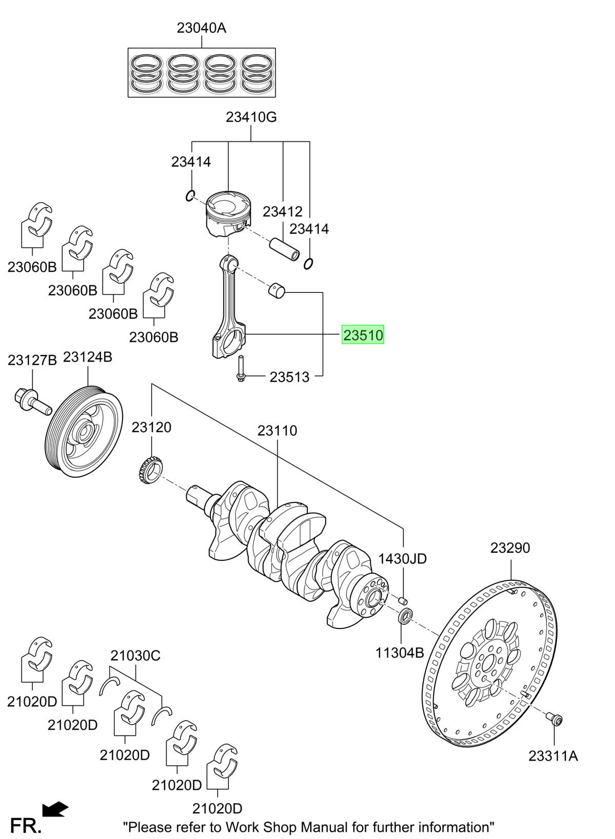 Biela Motor Original Para Hyundai Kona 2021-2025