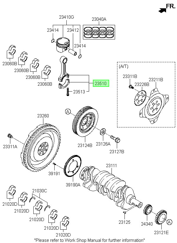 Biela Motor Orig. Para Hyundai Genesis Coupe 2008-2011
