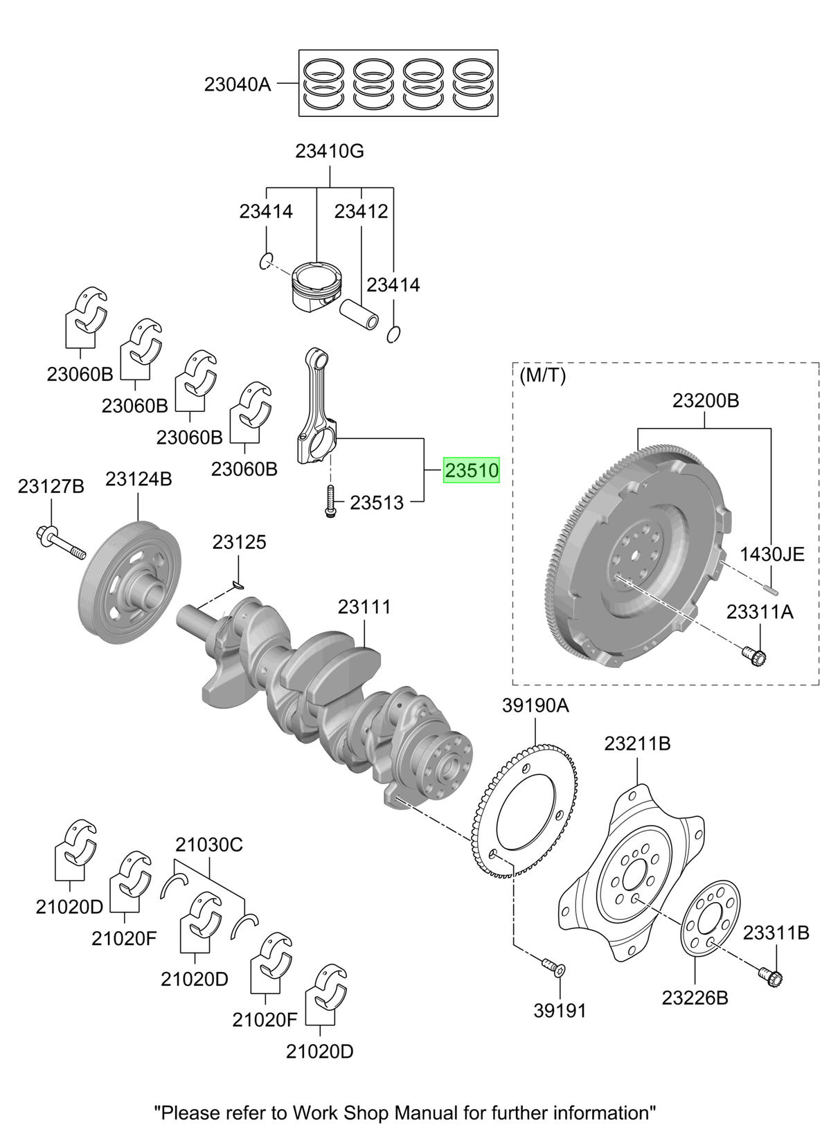 Biela Motor Original Para Hyundai Sonata 2019-2025