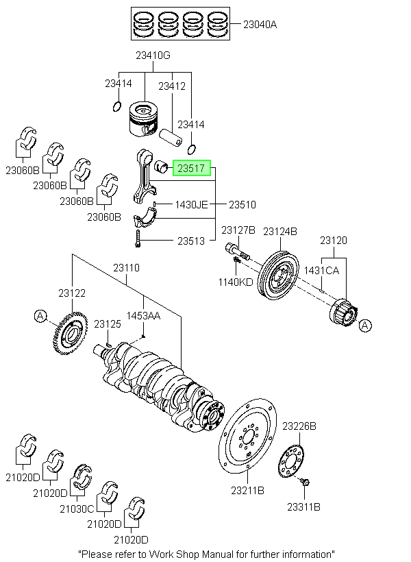 Buje De Biela Orig. Para Hyundai Accent 2000-2005