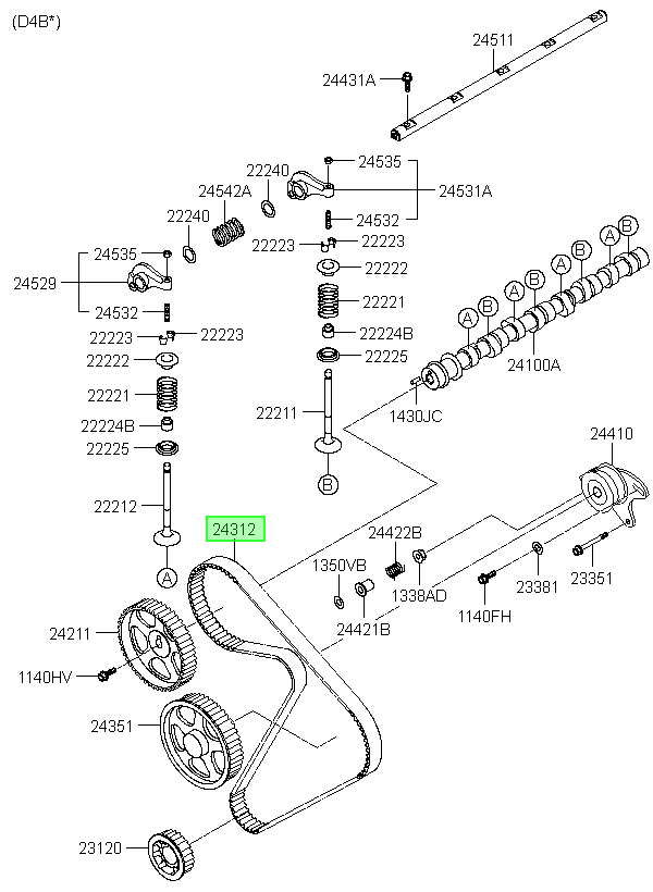 Correa Original Para Hyundai Galloper 1997-2004