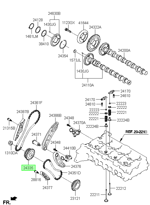 Piñón Original Para Hyundai Santa Fe 2015-2021