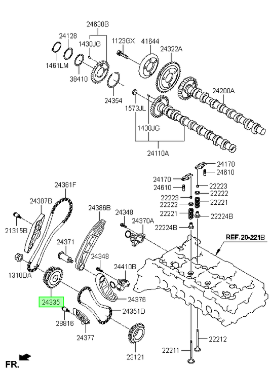 Piñón Original Para Hyundai Santa Fe 2015-2021