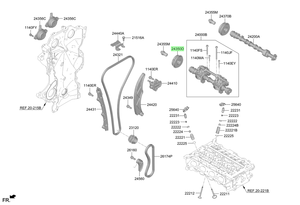 Piñón Eje Adm. Original Para Hyundai Santa Fe 2022-2025