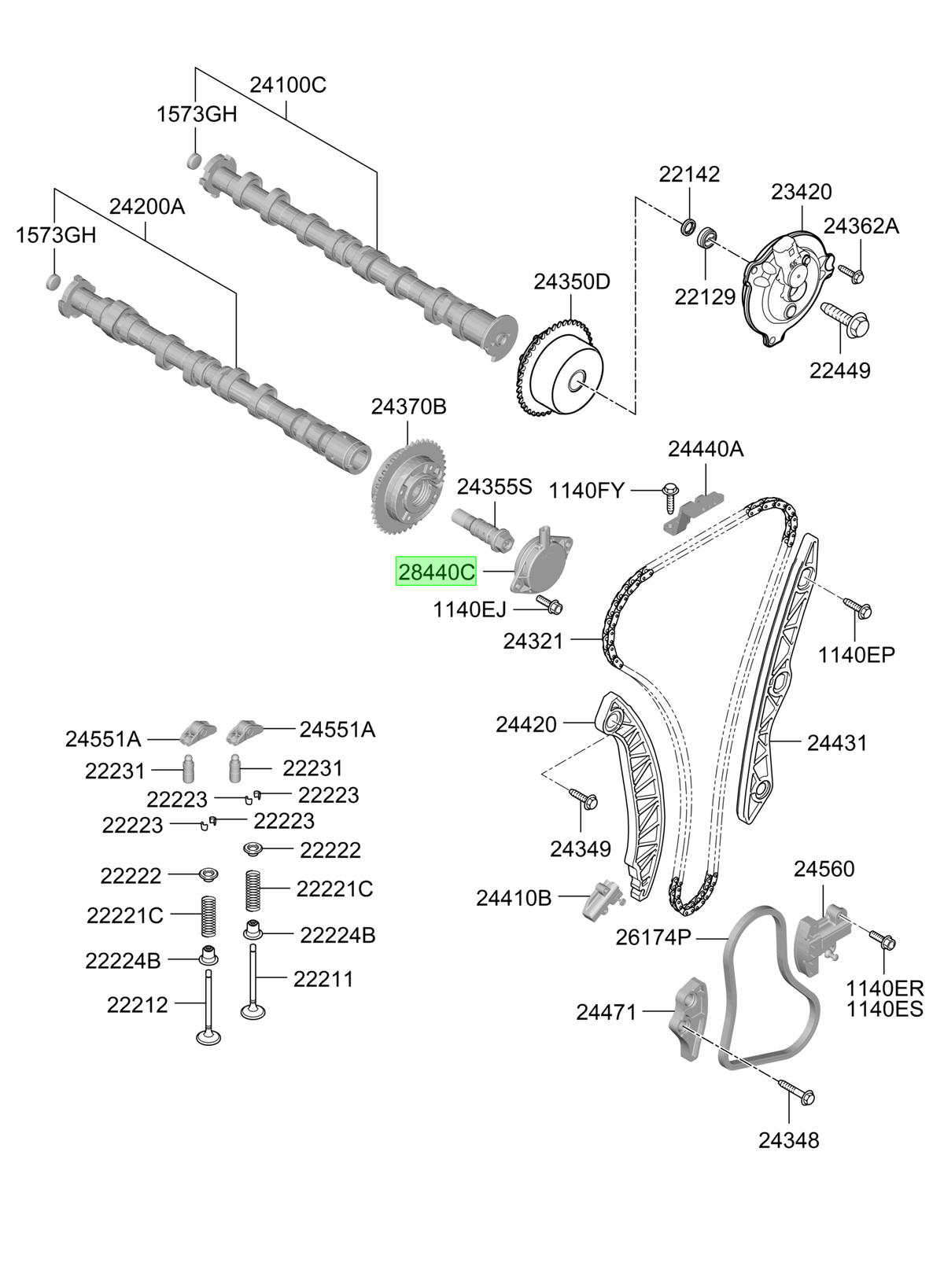 Actuador Cvvt Original Para Kia Sportage 2021-2025
