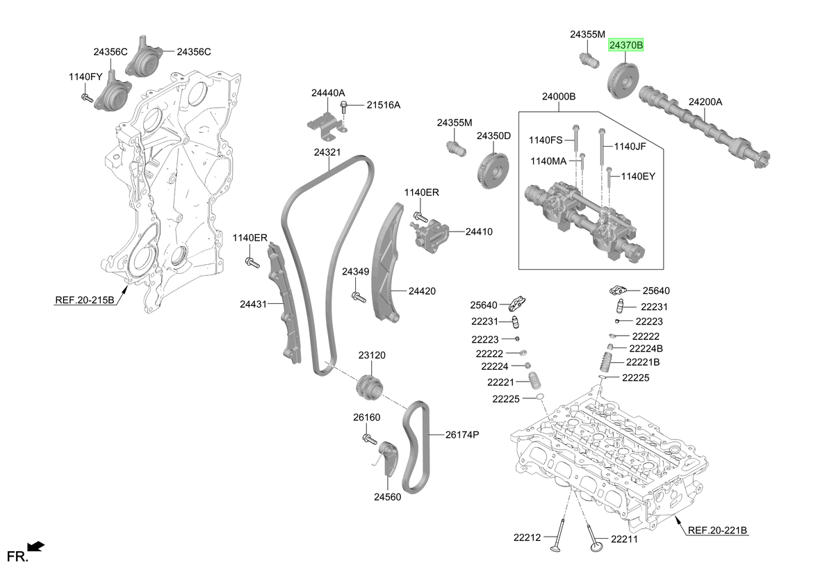 Válvula Cvvt Original Para Hyundai Tucson 2021-2025