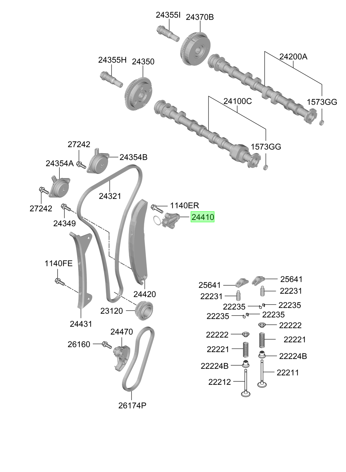OEM 244102JTA2 catalogo
