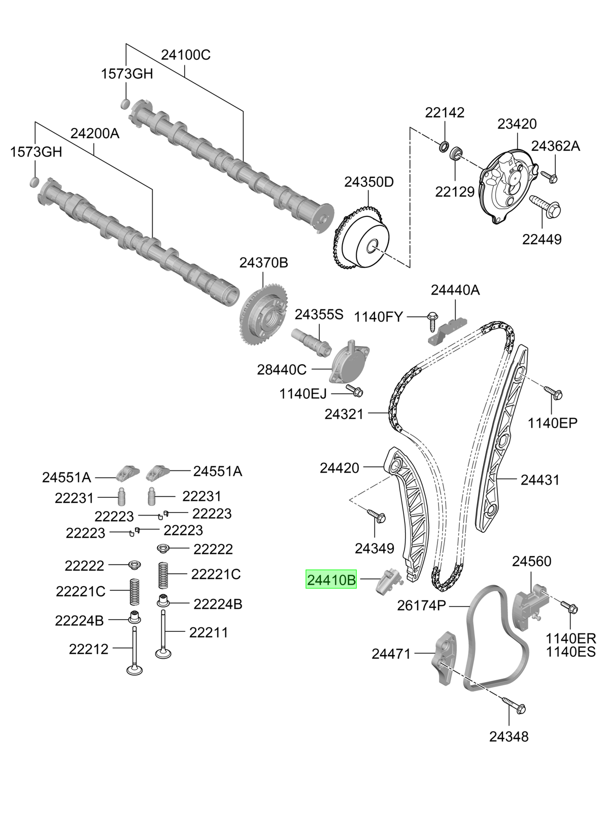 Tensor Cadena Original Para Hyundai Sonata 2023-2025