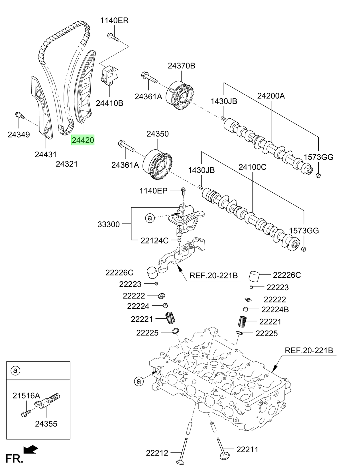 Guia Cadena Distribucion Orig. Para Hyundai Accent 2011-2013