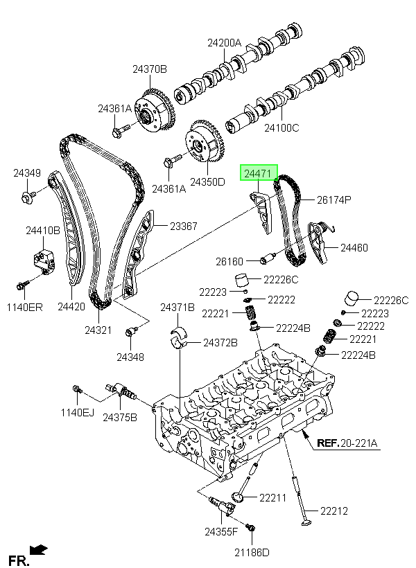 Cadena Distrib. Original Para Hyundai Sonata 2006-2016