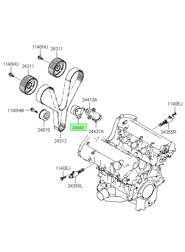 Tensor Distribucion Orig. Para Hyundai Santa Fe 2006-2012