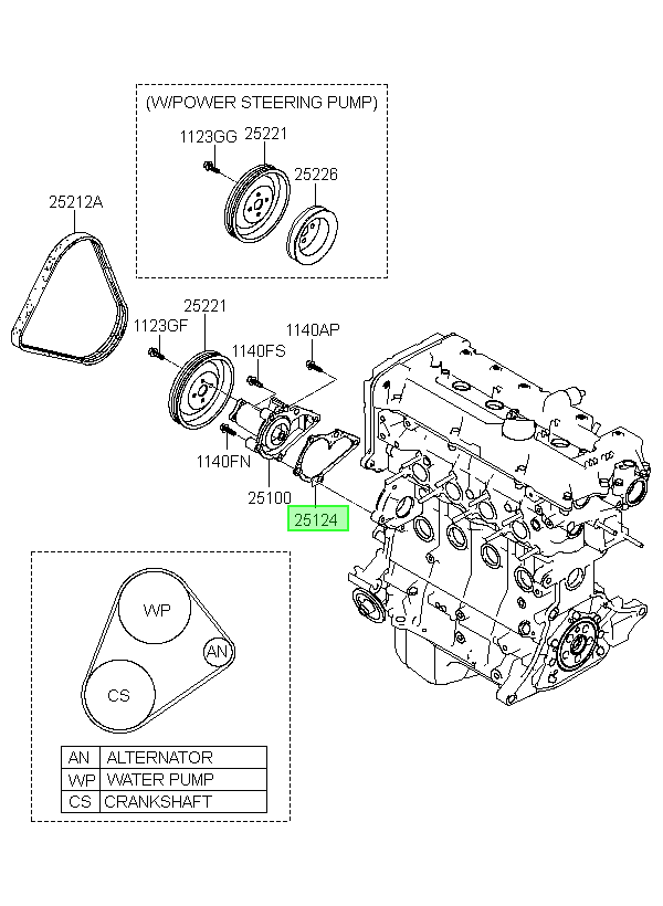 Bomba De Agua Original Para Hyundai Matrix 2001-2009