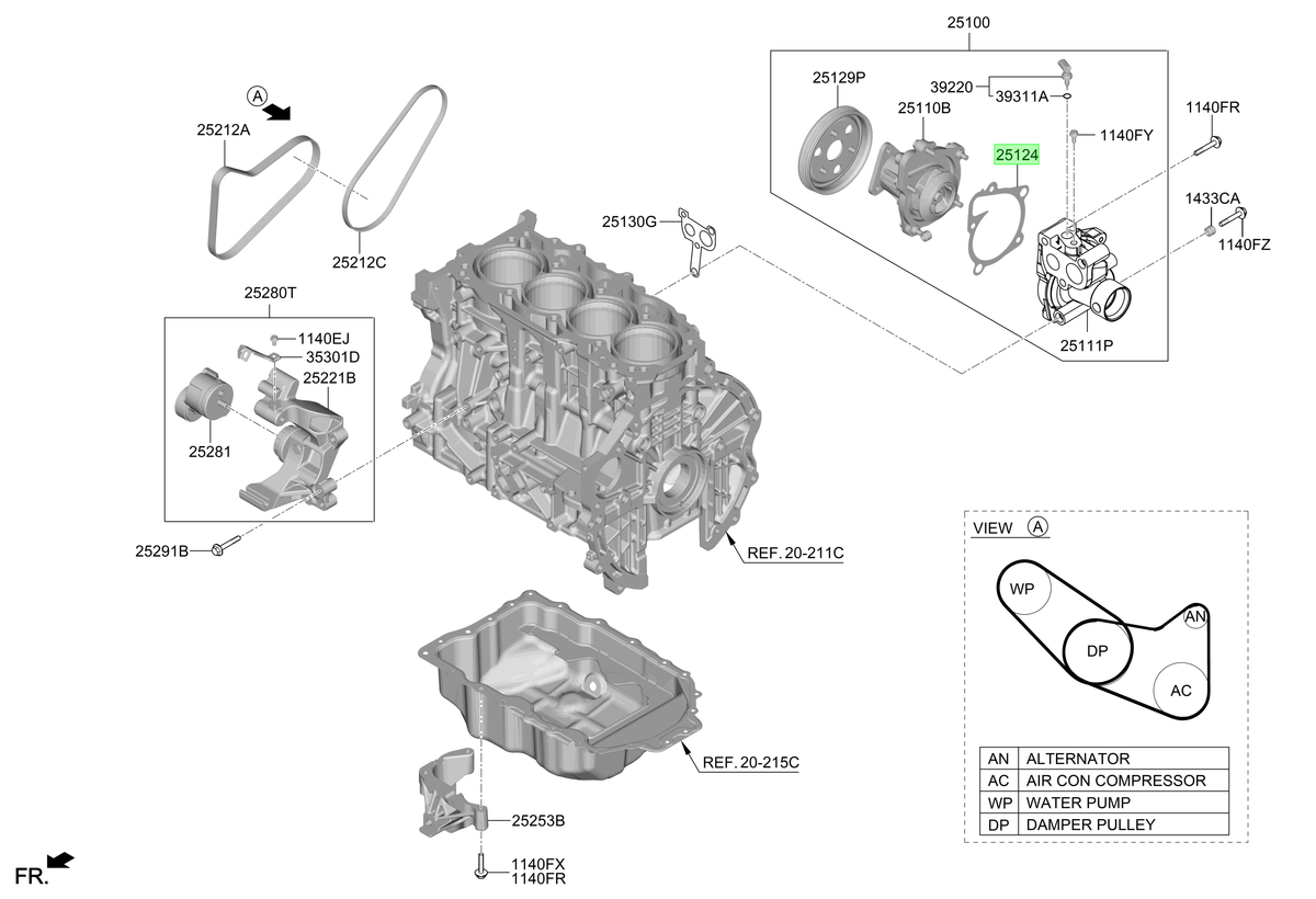 Bomba De Agua Original Para Kia Sportage 2015-2022