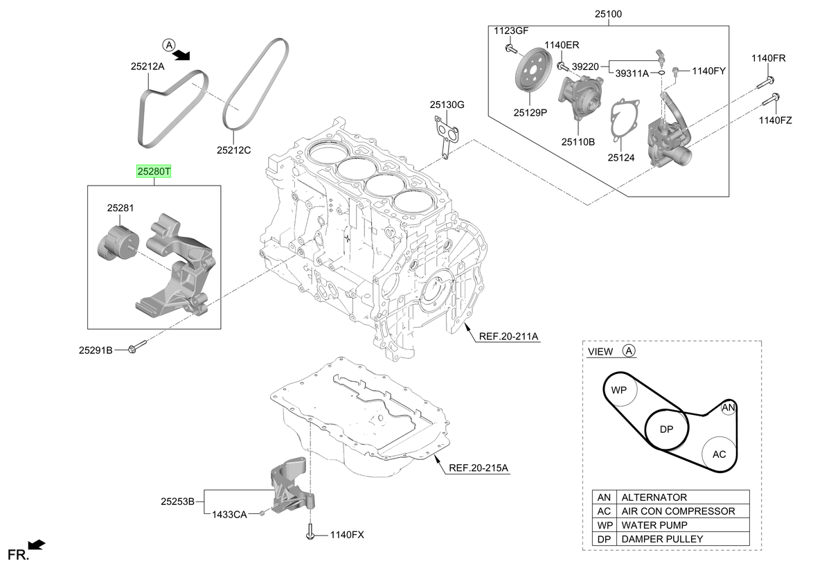 Tensor Correa Original Para Hyundai Santa Fe 2023-2025
