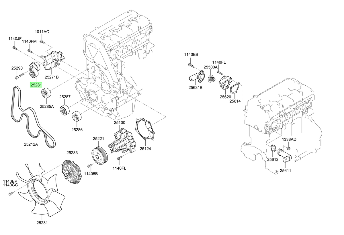 Tensor Correa Orig. Para Hyundai Migthy Hasta 2025