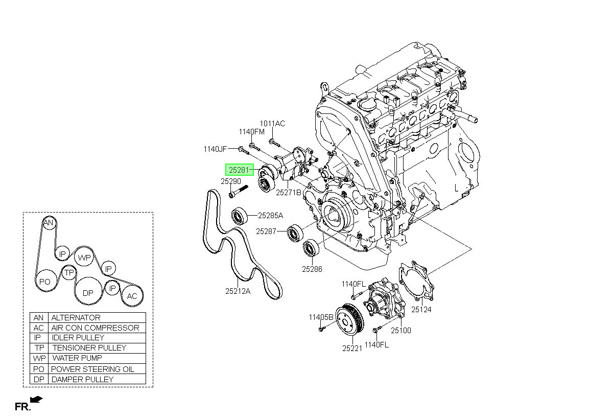 Tensor Correa Orig. Para Hyundai H1 Desde 2007