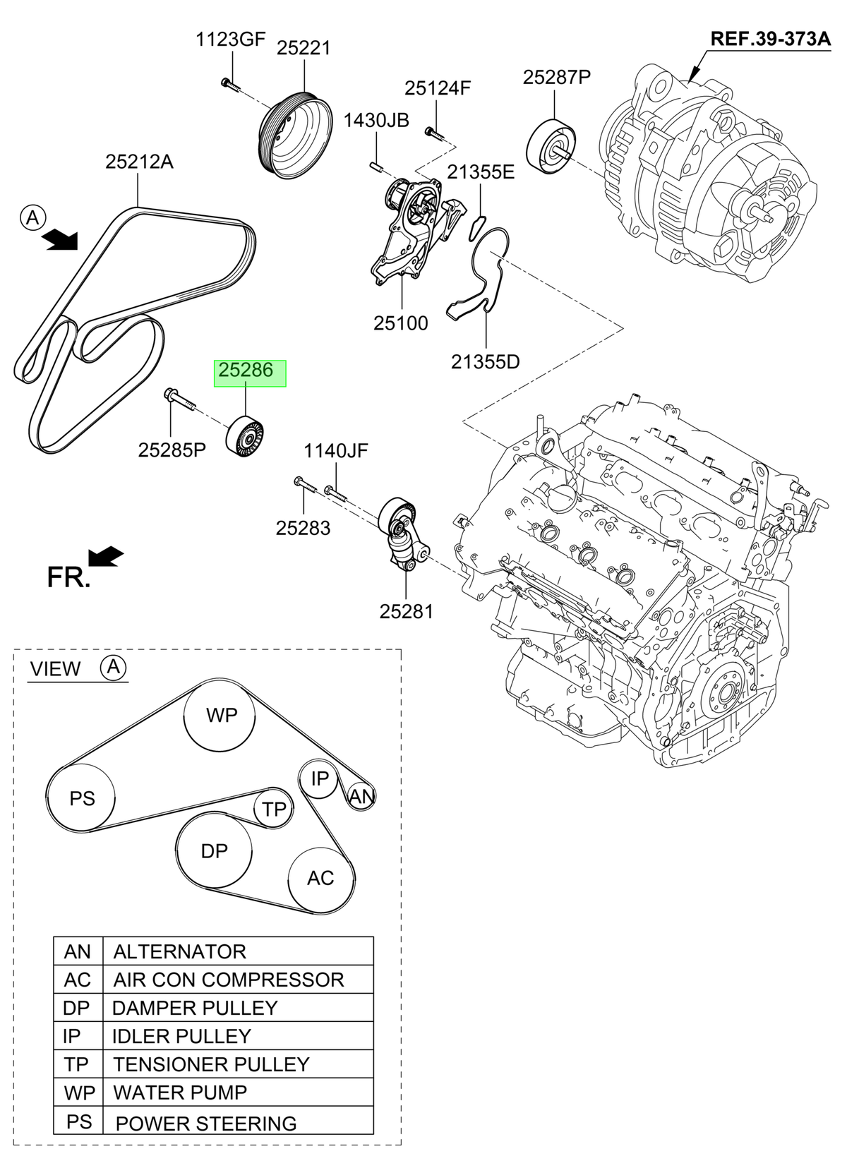 Correa Alt. Original Para Hyundai Santa Fe 2018-2021