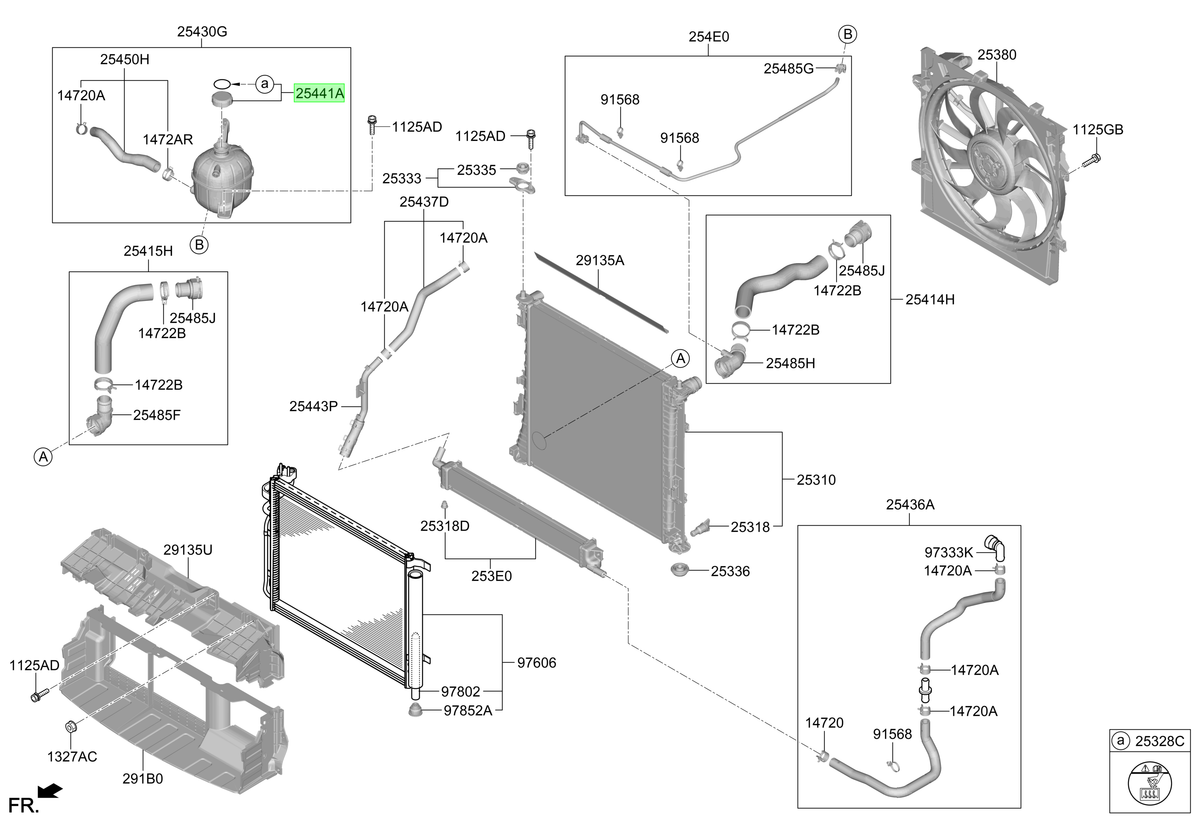 Tapa Radiador Original Para Kia Sportage 2021-2025