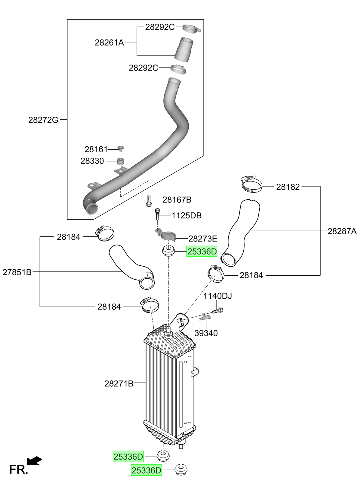 Soporte Inf. Radiador Inf Orig. Para Hyundai H1 2007-2011
