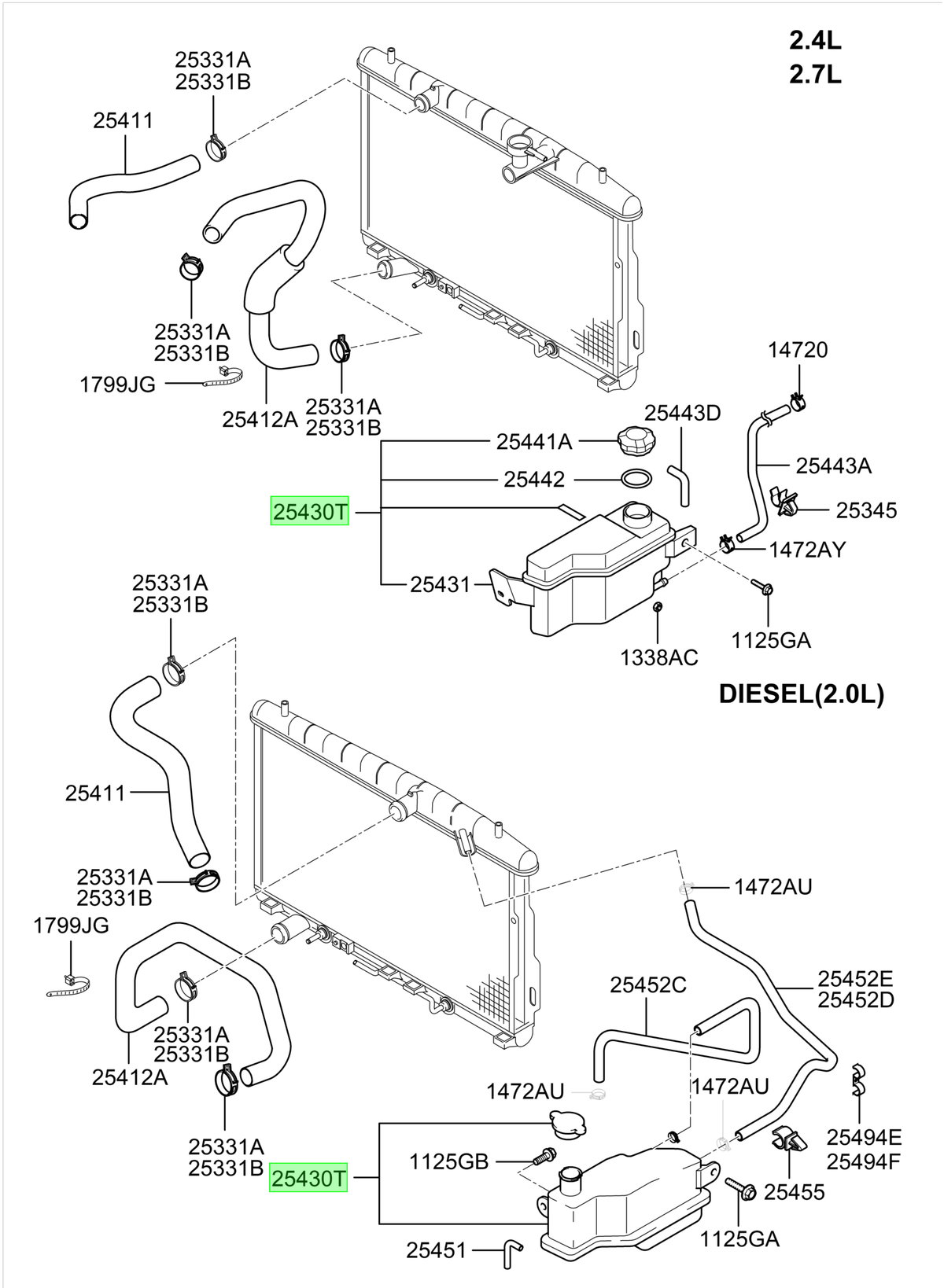 Radiador Original Para Hyundai Santa Fe 2000-2006
