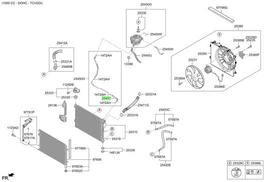 Manguera Depósito Refrig. Orig. Para Hyundai I20 2020-2025