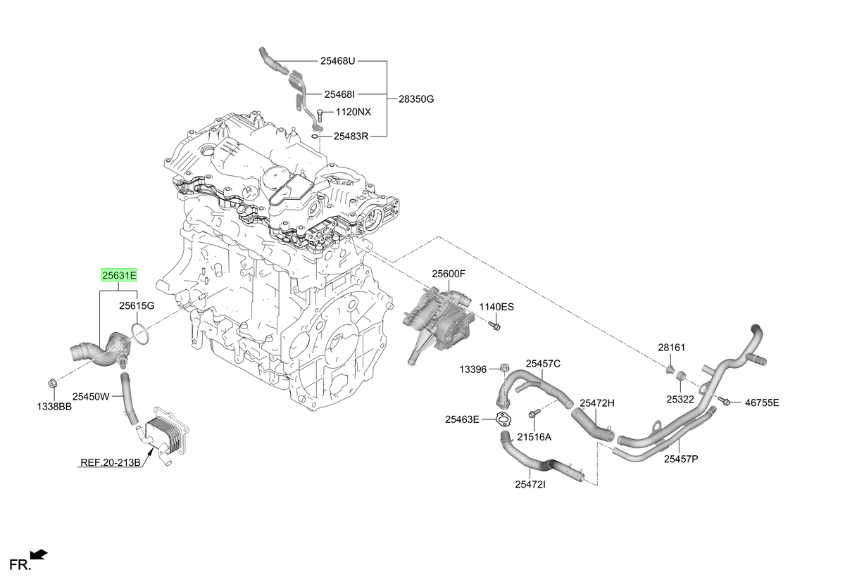 Tapa Termostato Original Para Kia Sorento 2021-2025