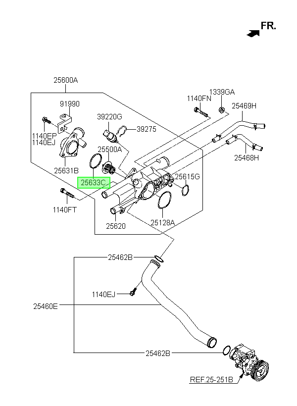 Oring Base Termostato Orig. Para Hyundai 2004-2010