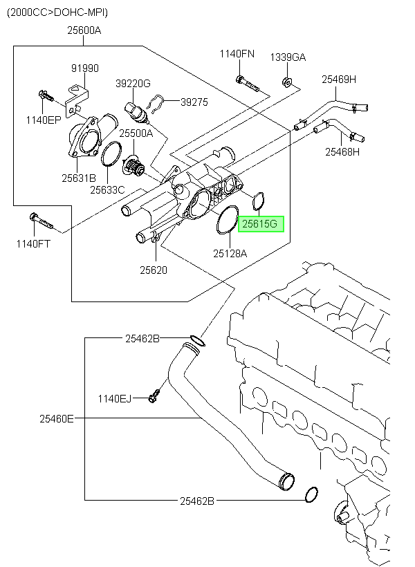 Termostato Original Para Hyundai Tucson 2009-2016