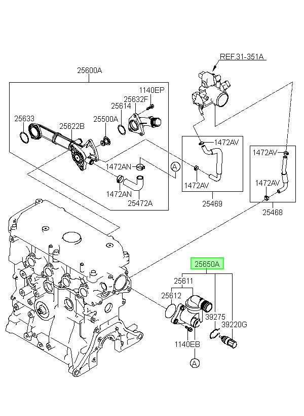 Base Sensor Temp. Original Para Hyundai Atos 2006-2012