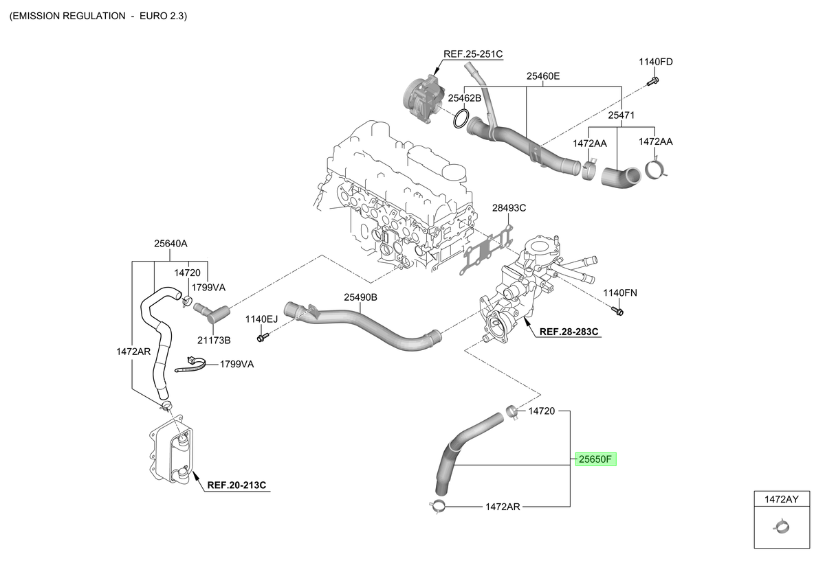 Manguera Retorno Original Para Hyundai Santa Fe 2009-2021