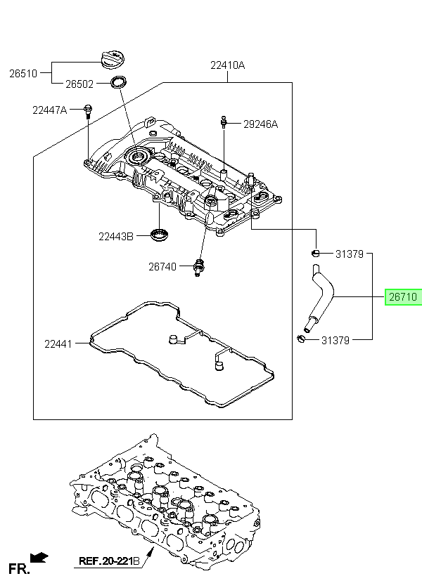 Manguera Recirculación Original Para Kia Soul 2011-2019
