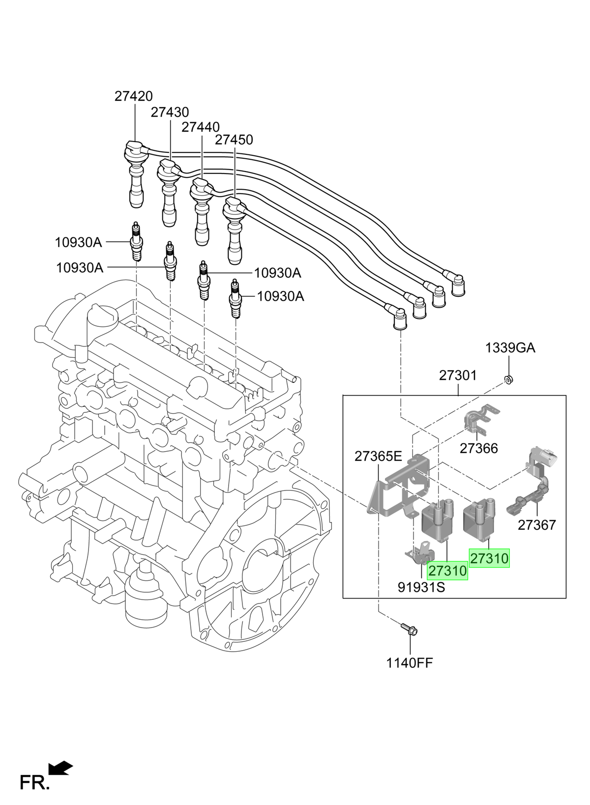 Bobina Original Para Hyundai I20 2014-2019
