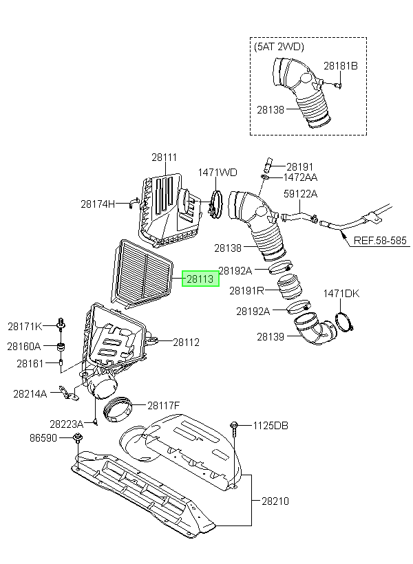 OEM 281132M000 catalogo