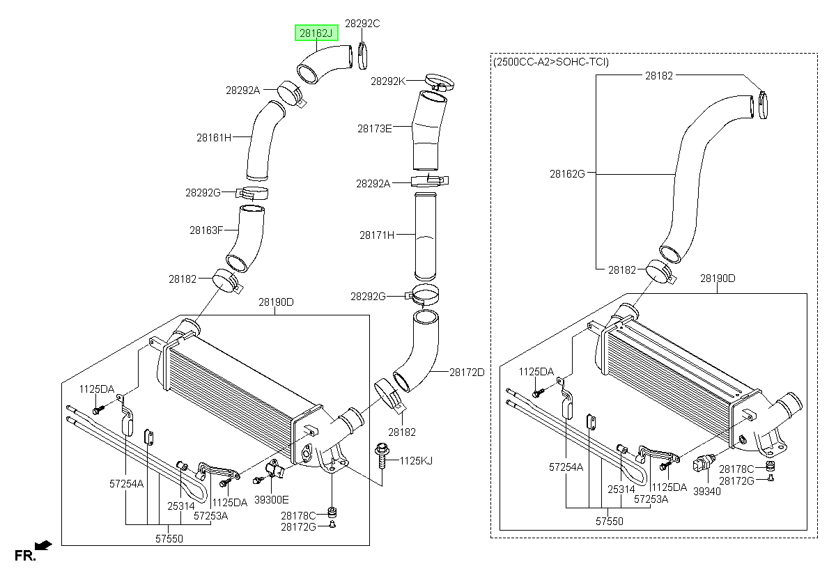 Manguera Entrada Al Turbo Orig. Para Hyundai H1 Desde 2007
