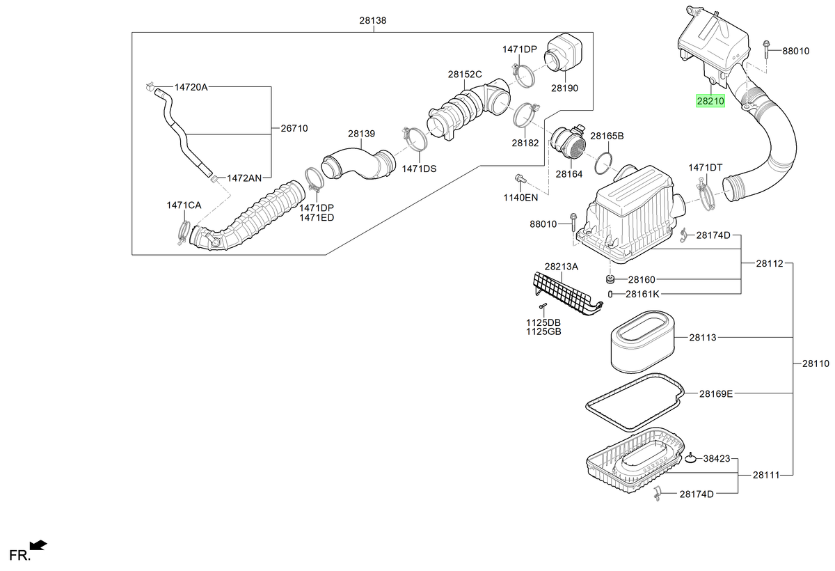 Ducto De Aire Original Para Hyundai H1 2003-2018