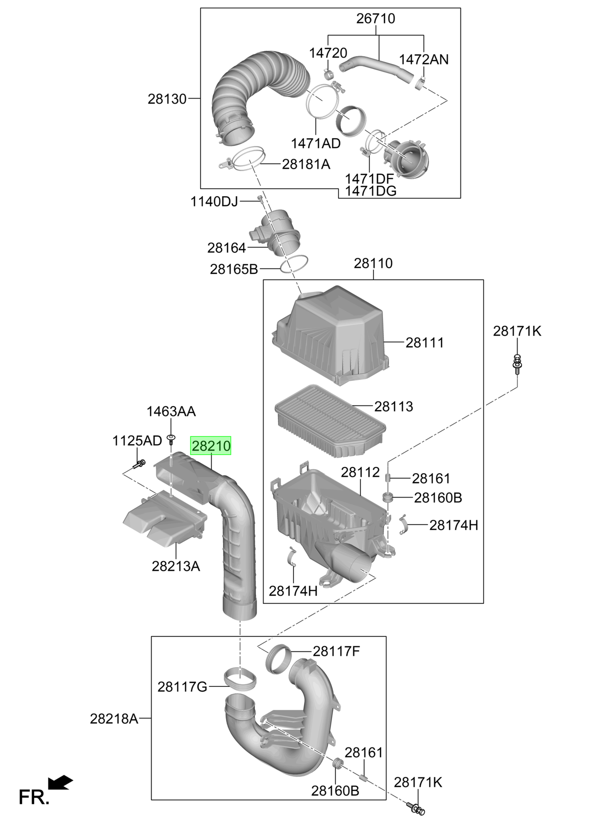 Ducto De Aire Original Para Hyundai Creta 2020-2025