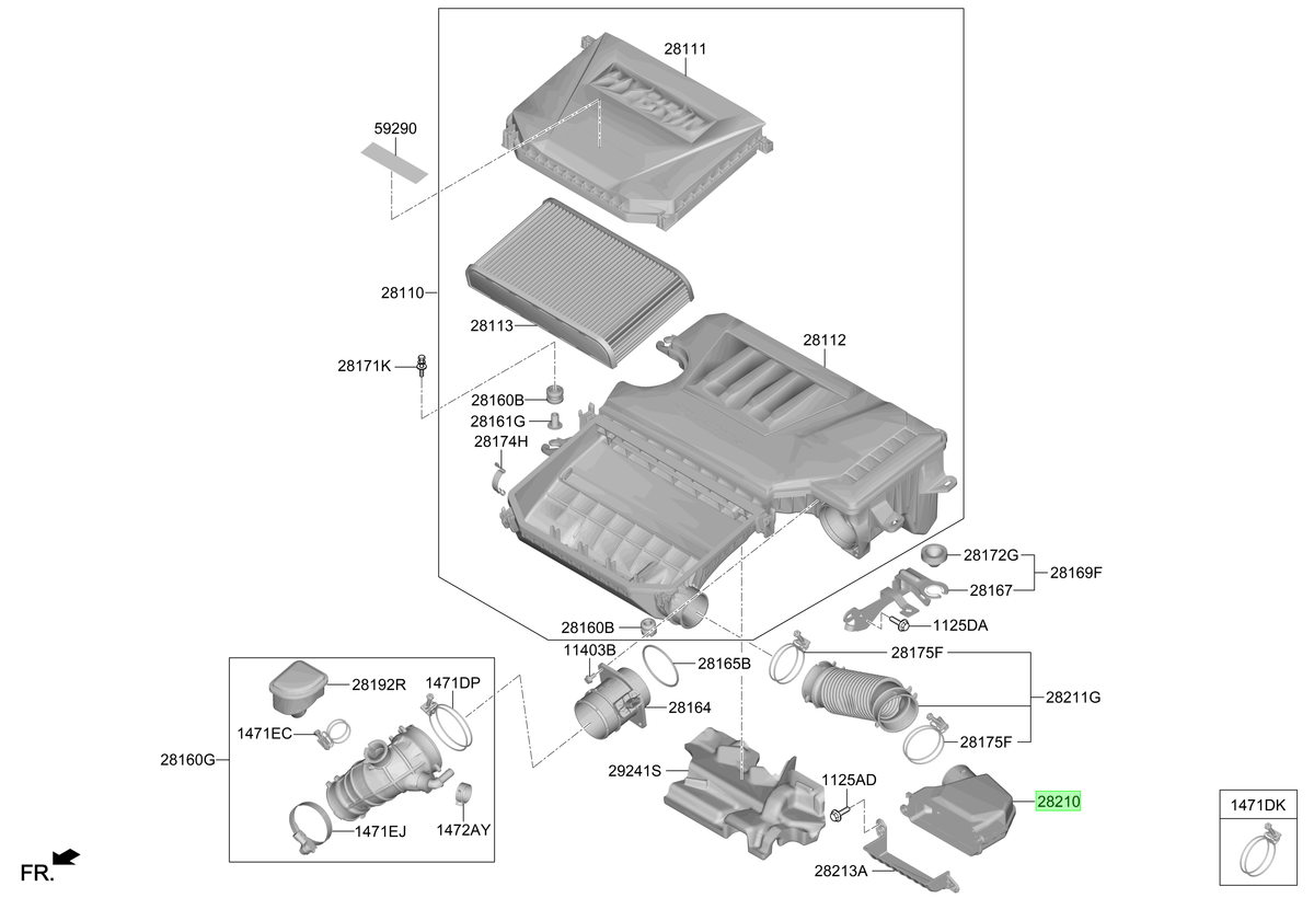 Ducto De Aire Original Para Hyundai Kona 2023-2025