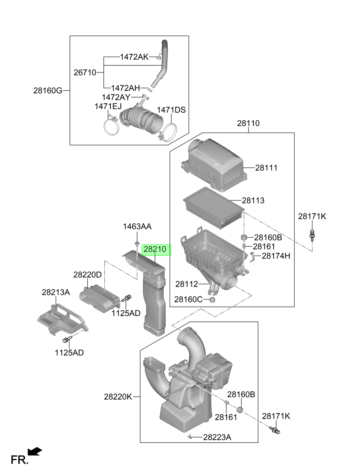 Ducto De Aire Original Para Hyundai Accent 2020-2024