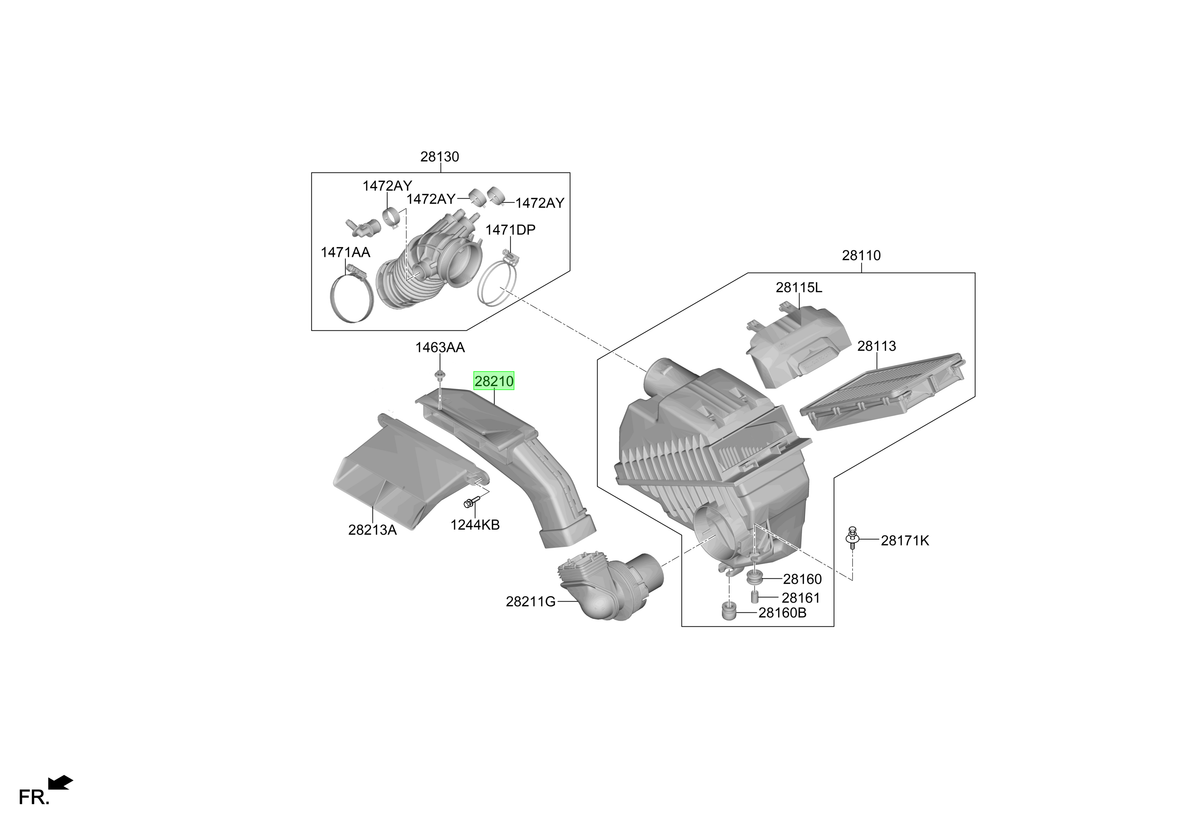 Ducto De Aire Original Para Hyundai Tucson 2020-2025