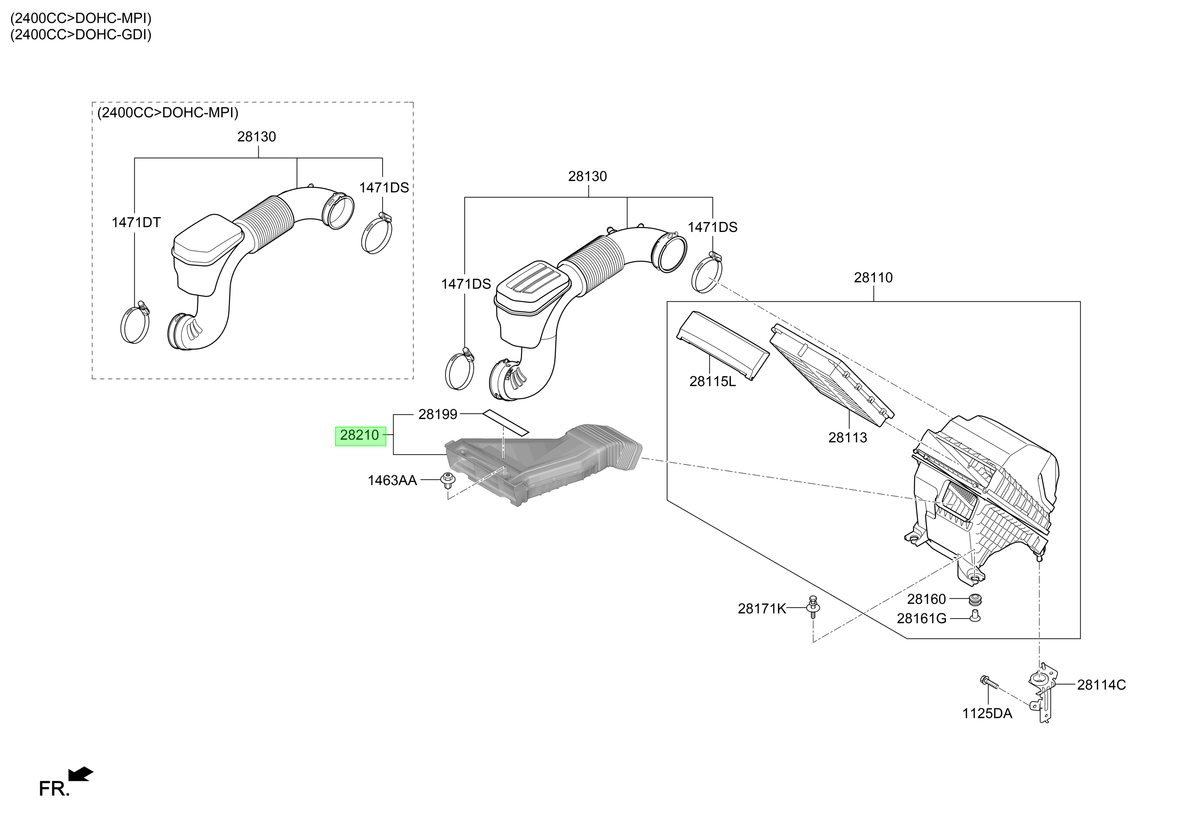 Conducto De Aire Orig. Para Hyundai Santa Fe Desde 2018