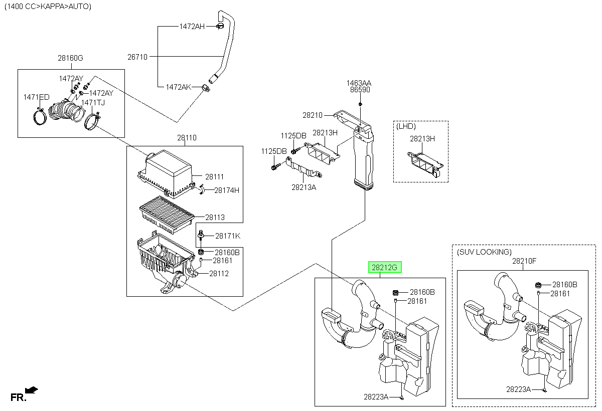 Ducto Aire B Resonador Orig. Para Hyundai I20 Desde 2017