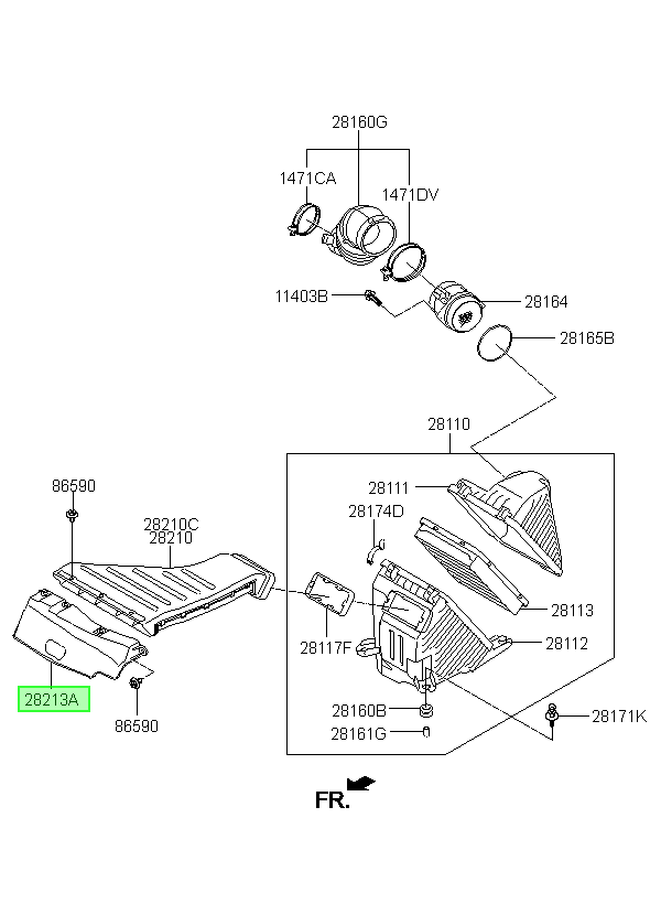 Rejilla Admision Orig. Para Hyundai Santa Fe 2006-2012